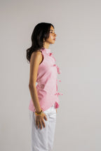 Ribboned Halter Shirt