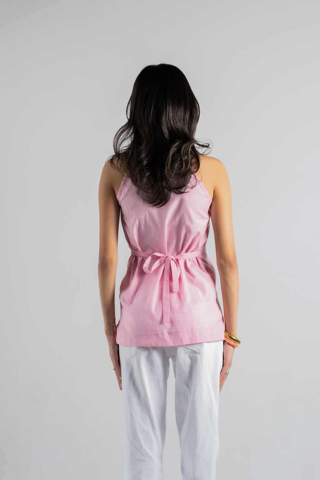 Ribboned Halter Shirt