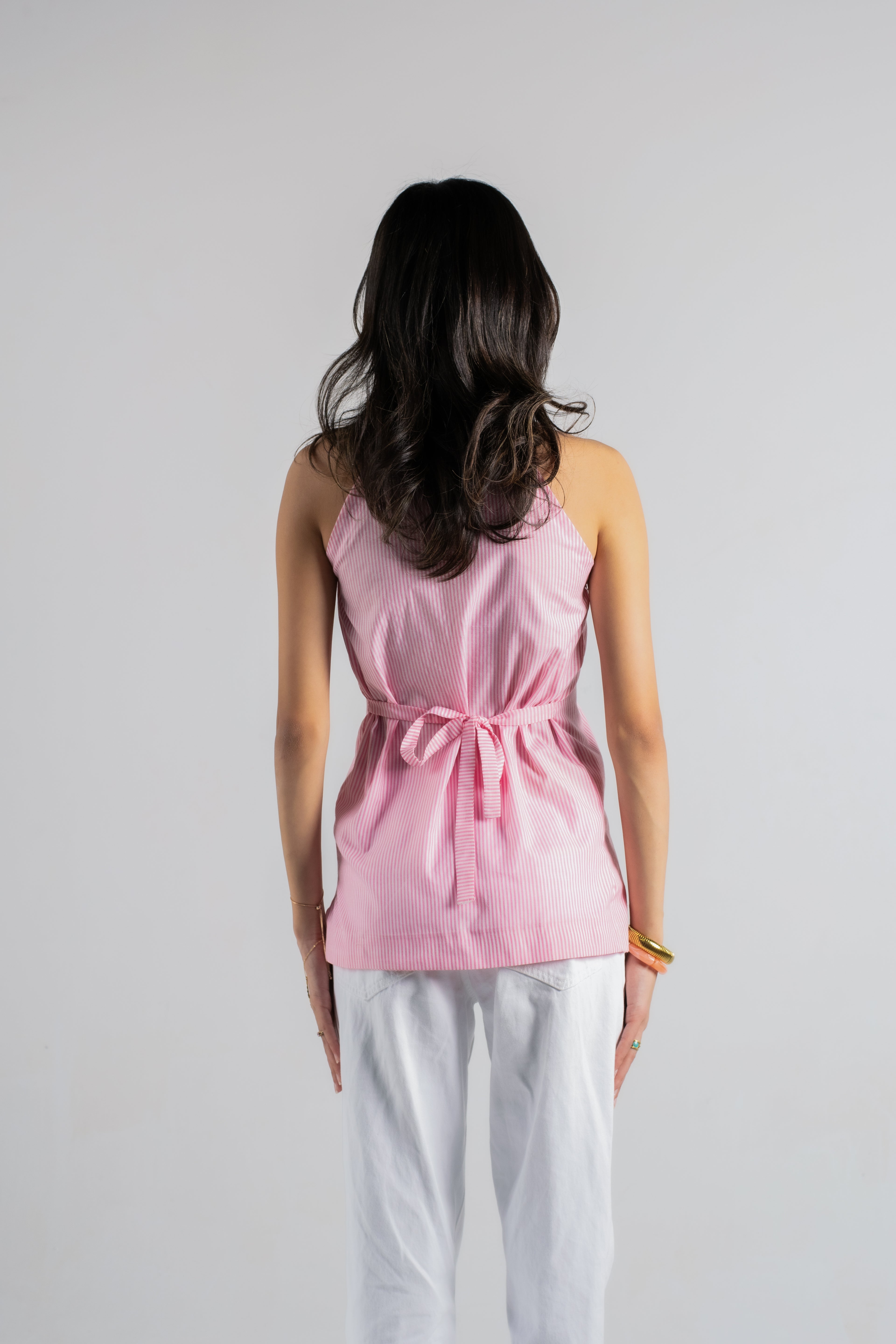 Ribboned Halter Shirt
