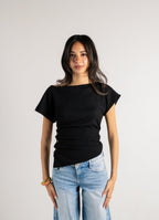 Side Buttoned Flow Top
