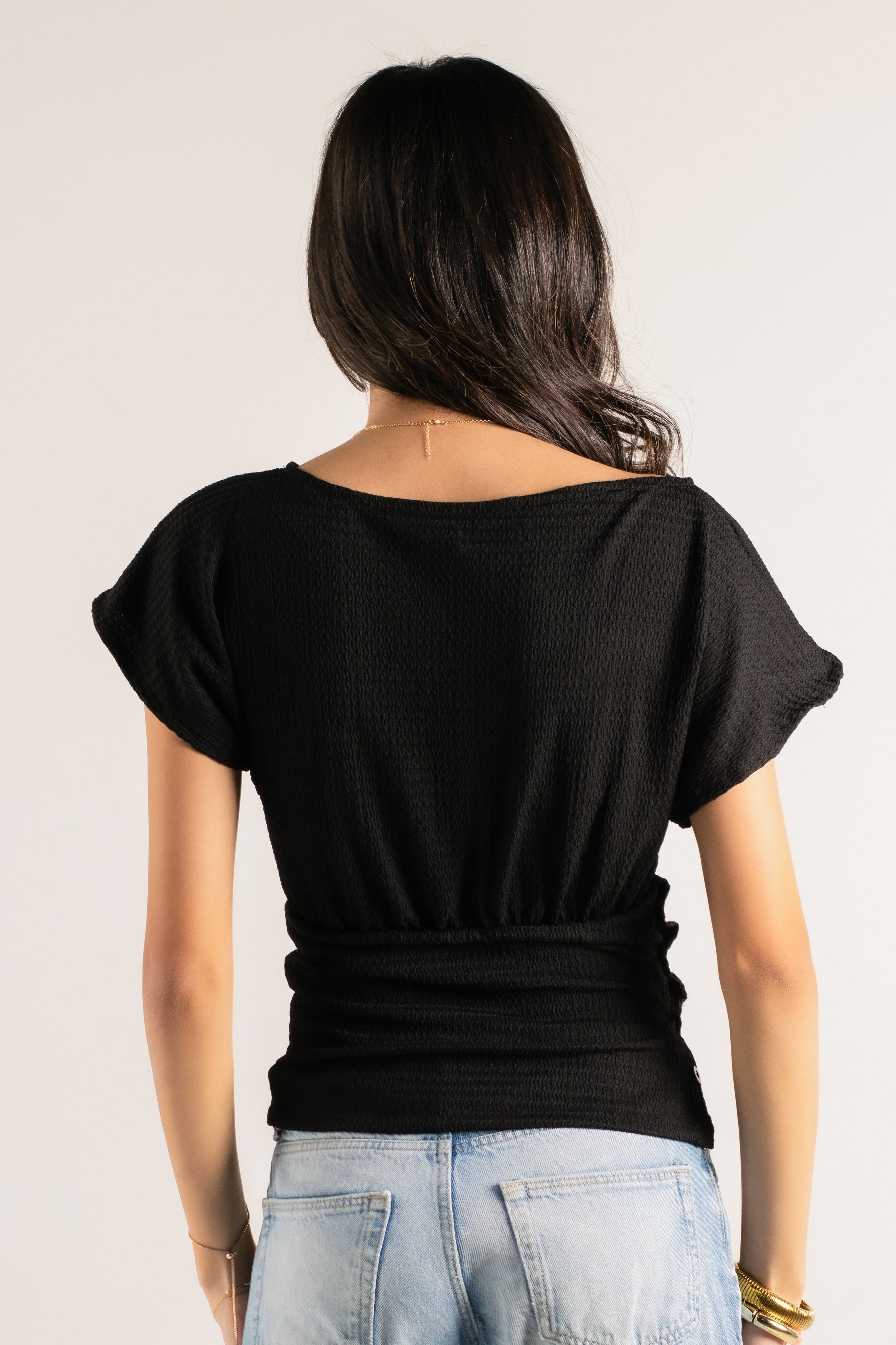 Side Buttoned Flow Top