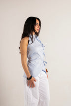 Ribboned Halter Shirt