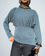 Side-Buttoned Knit Top