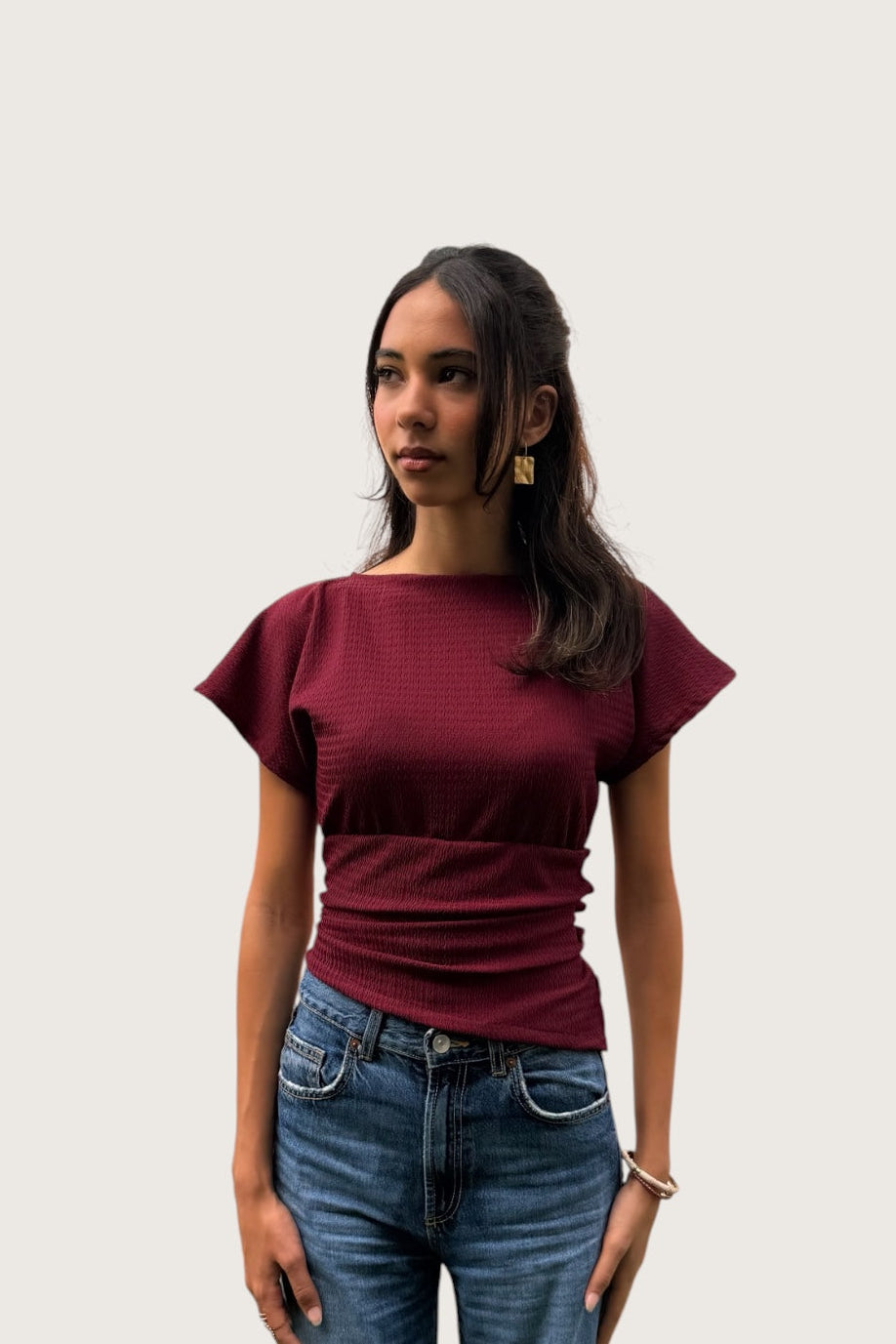 Side Buttoned Flow Top