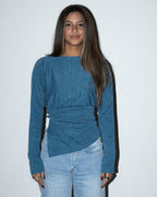 Side-Buttoned Knit Top
