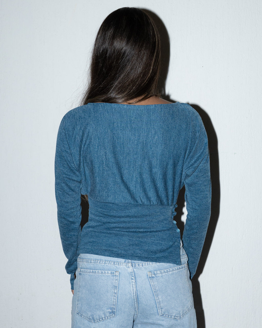 Side-Buttoned Knit Top