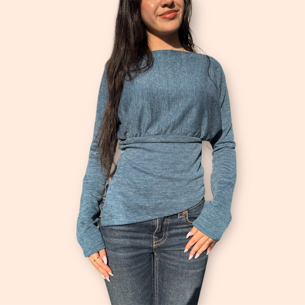 Side-Buttoned Knit Top