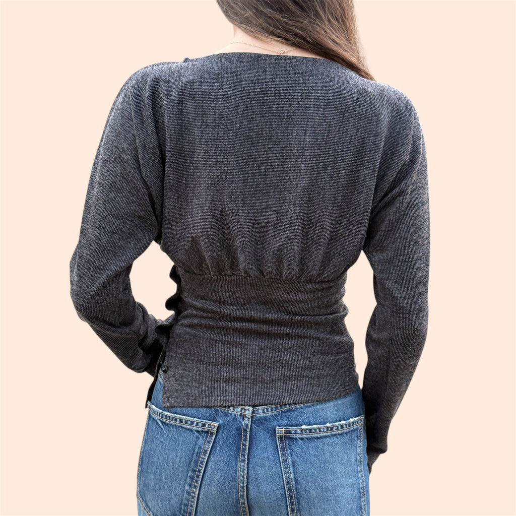 Side-Buttoned Knit Top