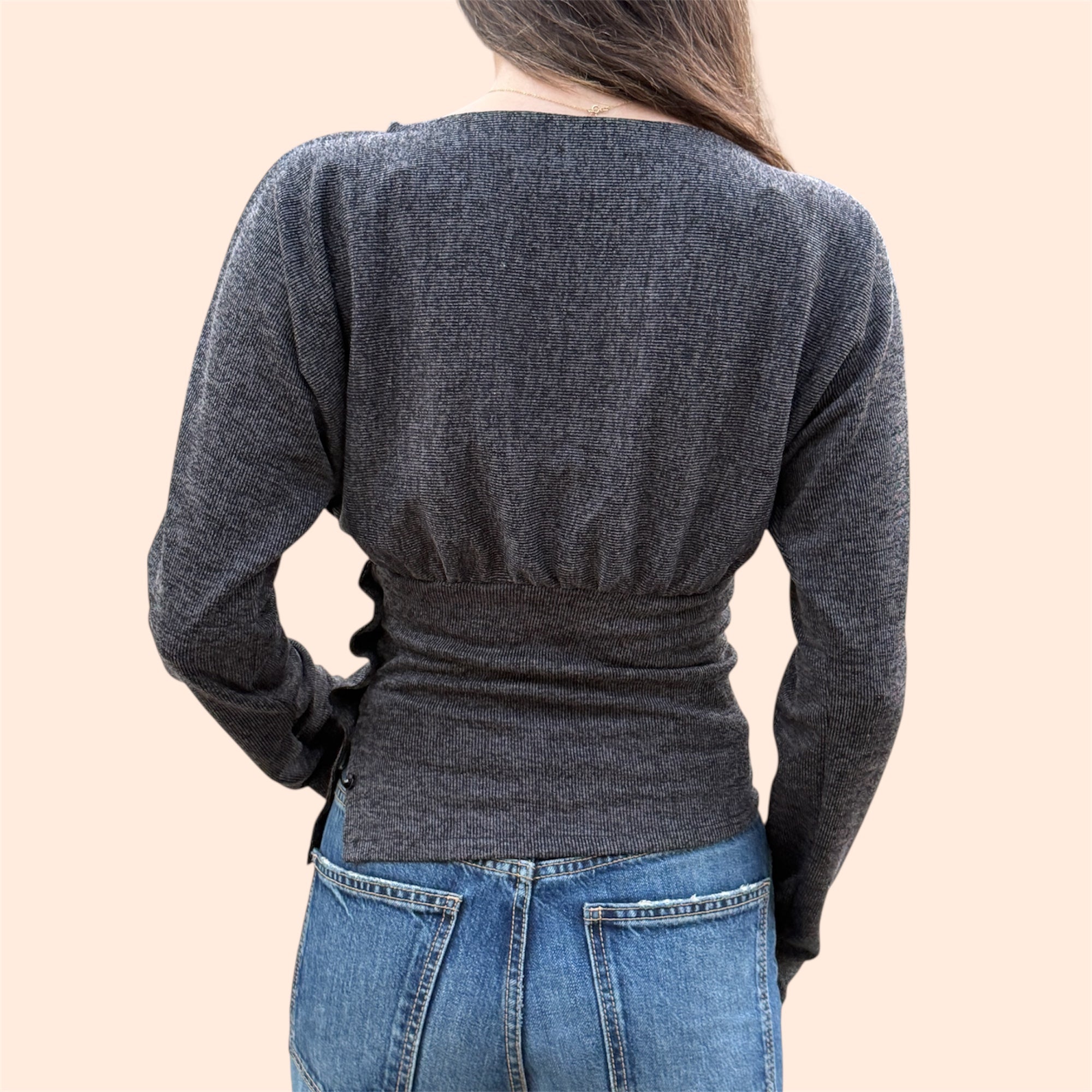 Side-Buttoned Knit Top